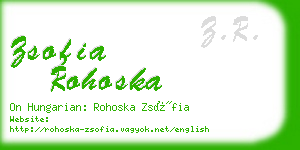 zsofia rohoska business card